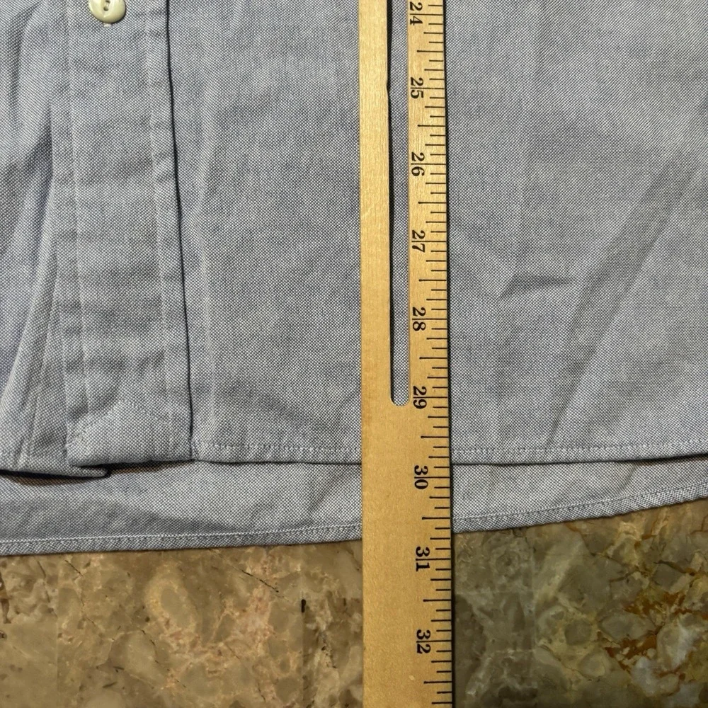 Polo Ralph Lauren Shirt Mens XL Blue Nautical Oxford Short Sleeve Pocket OCBD